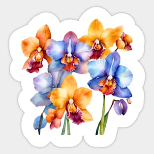 Watercolor Orchids Sticker